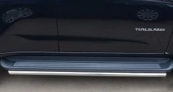 Защита порогов из круглой трубы диаметром 42 мм SLITKOFF Chevrolet Trailblazer  GM800 (2012-2016) дорестайлинг