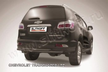 Защита заднего бампера из труб d 57 и d42 Slitkoff Chevrolet Trailblazer  GM800 (2012-2016) дорестайлинг