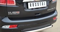 17 749 р. Защита заднего бампера (Ø63 мм, нержавейка) SLITKOFF  Chevrolet Trailblazer  GM800 (2012-2016) дорестайлинг  с доставкой в г. Майкоп. Увеличить фотографию 2