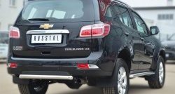 17 749 р. Защита заднего бампера (Ø63 мм, нержавейка) SLITKOFF  Chevrolet Trailblazer  GM800 (2012-2016) дорестайлинг  с доставкой в г. Майкоп. Увеличить фотографию 4