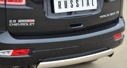 20 999 р. Защита заднего бампера (Ø75x42 мм, нержавейка) SLITKOFF  Chevrolet Trailblazer  GM800 (2012-2016) дорестайлинг  с доставкой в г. Майкоп. Увеличить фотографию 2