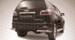 Защита заднего бампера из двух боковых уголков диаметром 76 мм Slitkoff Chevrolet Trailblazer  GM800 (2012-2016) дорестайлинг