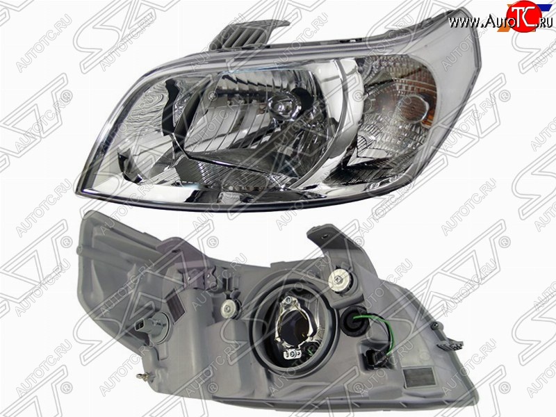 3 999 р. Левая фара SAT (под корректор) Chevrolet Aveo T250 седан рестайлинг (2006-2011)  с доставкой в г. Майкоп