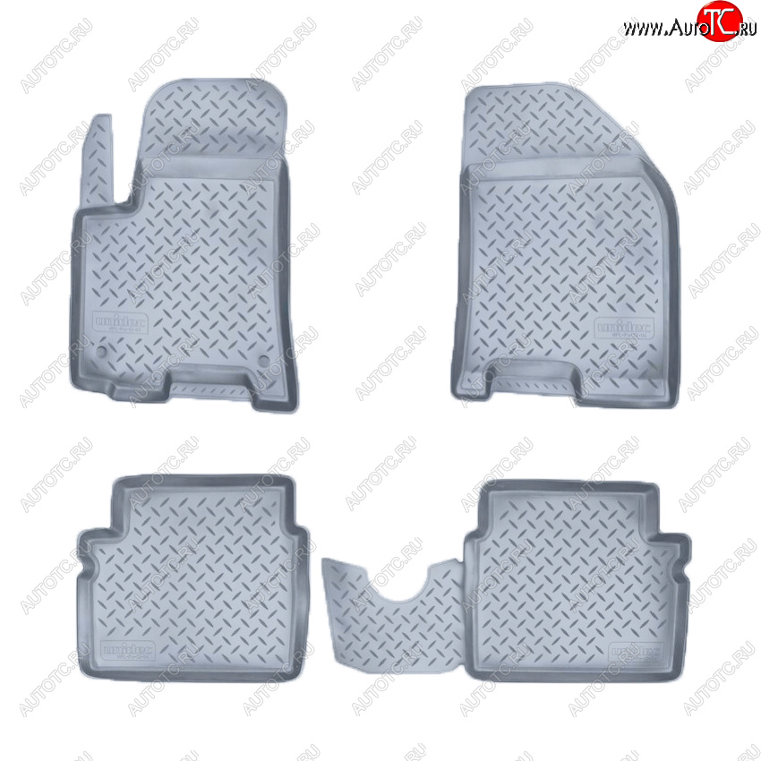 2 789 р. Коврики салона Norplast Unidec  Chevrolet Aveo ( T200,  T250) (2002-2011) хэтчбек 5 дв, седан, седан рестайлинг, хэтчбек 5 дв рестайлинг (Цвет: серый)  с доставкой в г. Майкоп