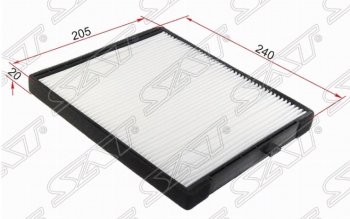 Фильтр салона (20х205х240 мм) SAT Chevrolet Aveo  T250 (2006-2011), Chevrolet Kalos (2003-2008), Ravon Nexia R3 (2016-2020)