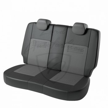 9 449 р. Чехлы для сидений Lord Autofashion Турин (экокожа) Chevrolet Aveo T250 седан рестайлинг (2006-2011) (Чёрный, вставка серый)  с доставкой в г. Майкоп. Увеличить фотографию 2