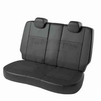 9 449 р. Чехлы для сидений Lord Autofashion Турин (экокожа) Chevrolet Aveo T200 седан (2003-2008) (Чёрный, вставка чёрная)  с доставкой в г. Майкоп. Увеличить фотографию 2