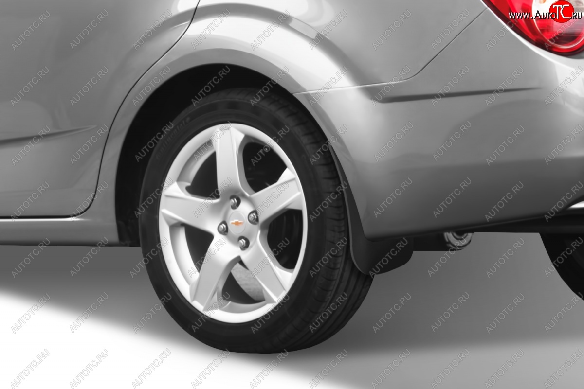 4 799 р. Задние брызговики Frosch Chevrolet Aveo T300 седан (2011-2015)  с доставкой в г. Майкоп