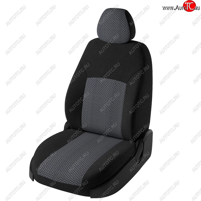 5 999 р. Чехлы для сидений Lord Autofashion Дублин (жаккард) Chevrolet Aveo T300 хэтчбек (2011-2015) (Черный, вставка Ёж белый)  с доставкой в г. Майкоп