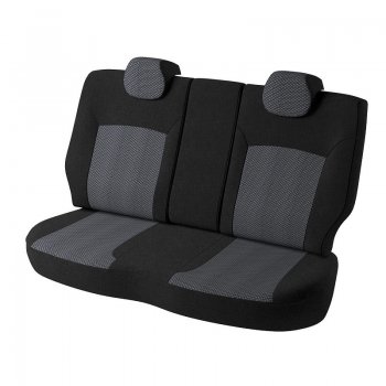 5 999 р. Чехлы для сидений Lord Autofashion Дублин (жаккард) Chevrolet Aveo T300 хэтчбек (2011-2015) (Черный, вставка Ёж белый)  с доставкой в г. Майкоп. Увеличить фотографию 2