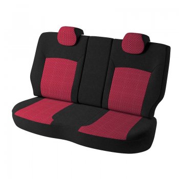 4 299 р. Чехлы для сидений Lord Autofashion Дублин (жаккард)  Chevrolet Aveo  T300 (2011-2015) седан, хэтчбек (Черный, вставка Рогожка (красный))  с доставкой в г. Майкоп. Увеличить фотографию 2