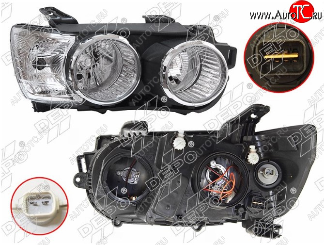 4 999 р. Правая передняя фара DEPO (хром) Chevrolet Aveo T300 хэтчбек (2011-2015)  с доставкой в г. Майкоп