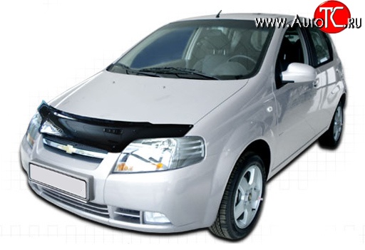 2 699 р. Дефлектор капота NovLine Chevrolet Aveo T200 хэтчбек 5 дв (2002-2008)  с доставкой в г. Майкоп