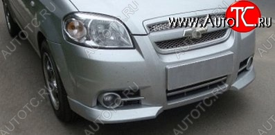 2 999 р. Клыки на передний бампер CT v2 Chevrolet Aveo T250 седан рестайлинг (2006-2011) (Неокрашенная)  с доставкой в г. Майкоп