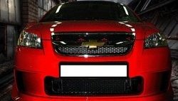 7 199 р. Передний бампер CT Chevrolet Aveo T250 седан рестайлинг (2006-2011) (Неокрашенный)  с доставкой в г. Майкоп. Увеличить фотографию 2
