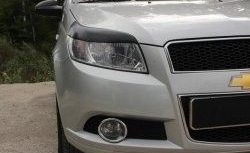 739 р. Реснички на фары CT v2 Chevrolet Aveo T250 хэтчбек 5 дв рестайлинг (2006-2011) (Неокрашенные)  с доставкой в г. Майкоп. Увеличить фотографию 2