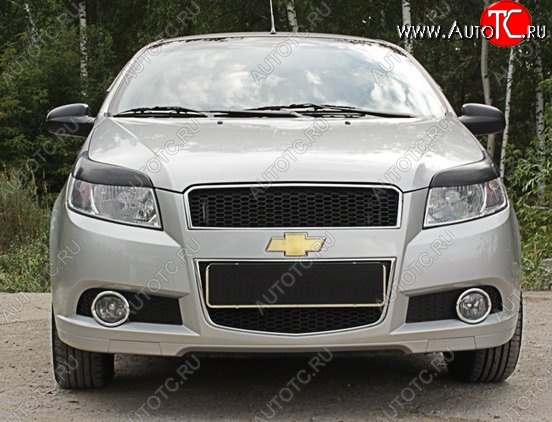 739 р. Реснички на фары CT v2 Chevrolet Aveo T250 хэтчбек 5 дв рестайлинг (2006-2011) (Неокрашенные)  с доставкой в г. Майкоп
