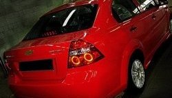 7 199 р. Задний бампер CT Chevrolet Aveo T250 седан рестайлинг (2006-2011) (Неокрашенный)  с доставкой в г. Майкоп. Увеличить фотографию 3
