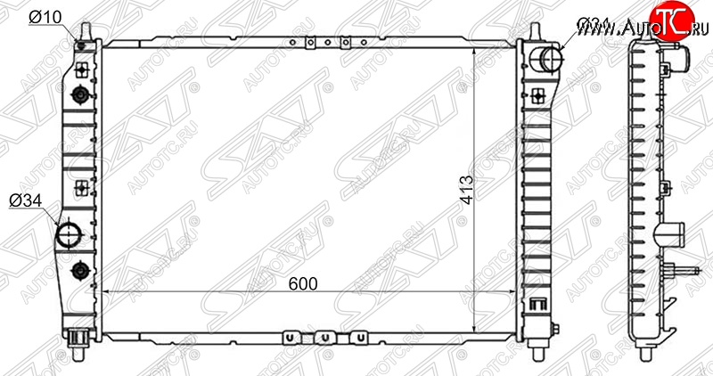 6 549 р. Радиатор двигателя SAT (пластинчатый, 1.4, МКПП/АКПП) Chevrolet Aveo T200 хэтчбек 5 дв (2002-2008) с доставкой в г. Майкоп Увеличить фотографию 1 6 549 р. Радиатор двигателя SAT (пластинчатый, 1.4, МКПП/АКПП) Chevrolet Aveo T200 хэтчбек 5 дв (2002-2008) с доставкой в г. Майкоп