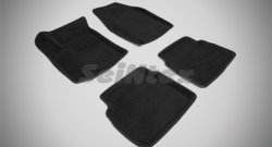 Износостойкие коврики в салон 3D CHEVROLET AVEO черные (компл) Chevrolet Aveo  T200 (2002-2008) хэтчбек 5 дв, седан