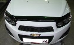 Дефлектор капота SIM Chevrolet Aveo T300 хэтчбек (2011-2015)