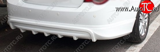 4 199 р. Накладка на задний бампер CT Chevrolet Aveo T300 седан (2011-2015) (Неокрашенная)  с доставкой в г. Майкоп