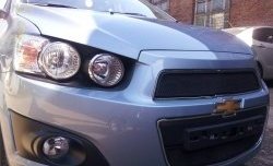 1 469 р. Сетка в решетку радиатора Russtal Chevrolet Aveo T300 седан (2011-2015) (черная)  с доставкой в г. Майкоп. Увеличить фотографию 4