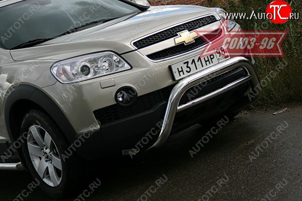 18 314 р. Защита переднего бампера Souz-96 (d76) Chevrolet Captiva  дорестайлинг (2006-2011)  с доставкой в г. Майкоп
