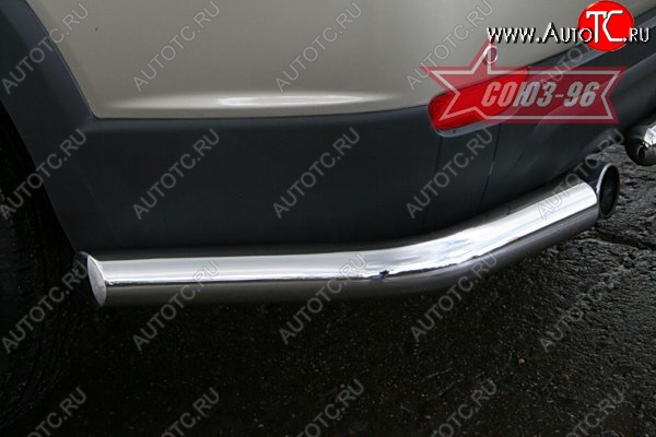11 249 р. Защита заднего бампера Souz-96 (d76) Chevrolet Captiva  дорестайлинг (2006-2011)  с доставкой в г. Майкоп