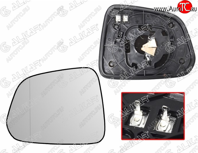1 339 р. Левое полотно зеркала ALCAR (асферическое с обогревом) Chevrolet Captiva  дорестайлинг (2006-2011)  с доставкой в г. Майкоп