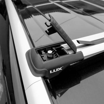 14 199 р. Багажник в сборе LUX Хантер L44 Peugeot 207 WA хэтчбэк 3 дв. дорестайлинг (2006-2009) (аэро-трэвэл (92-102 см), серый)  с доставкой в г. Майкоп. Увеличить фотографию 3