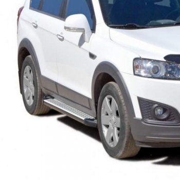 Порожки для ног Бумер (алюминий) Chevrolet Captiva (2011-2013) 1-ый рестайлинг