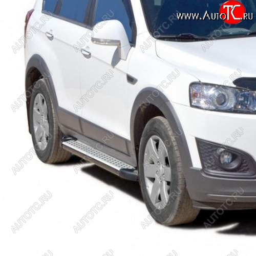 29 899 р. Порожки для ног Бумер (алюминий) Chevrolet Captiva 1-ый рестайлинг (2011-2013)  с доставкой в г. Майкоп