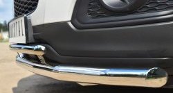 18 399 р. Защита переднего бампера (2 трубыØ63 и 42 мм, нержавейка) SLITKOFF  Chevrolet Captiva (2013-2016) 2-ой рестайлинг  с доставкой в г. Майкоп. Увеличить фотографию 3