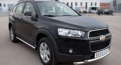 18 799 р. Защита переднего бампера (2 трубыØ63 мм, нержавейка) SLITKOFF Chevrolet Captiva 1-ый рестайлинг (2011-2013)  с доставкой в г. Майкоп. Увеличить фотографию 4