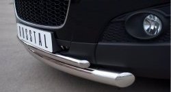 18 699 р. Защита переднего бампера (2 трубыØ76 и 42 мм, нержавейка) SLITKOFF Chevrolet Captiva 1-ый рестайлинг (2011-2013)  с доставкой в г. Майкоп. Увеличить фотографию 3