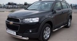 18 699 р. Защита переднего бампера (2 трубыØ76 и 42 мм, нержавейка) SLITKOFF Chevrolet Captiva 1-ый рестайлинг (2011-2013)  с доставкой в г. Майкоп. Увеличить фотографию 4