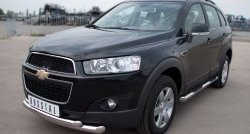18 899 р. Защита переднего бампера (2 трубыØ76 и 63 мм, нержавейка) SLITKOFF Chevrolet Captiva 1-ый рестайлинг (2011-2013)  с доставкой в г. Майкоп. Увеличить фотографию 4