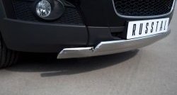 16 849 р. Защита переднего бампера (2 трубыØ75х42 мм, нержавейка) Russtal Chevrolet Captiva 1-ый рестайлинг (2011-2013)  с доставкой в г. Майкоп. Увеличить фотографию 2