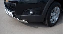 16 849 р. Защита переднего бампера (2 трубыØ75х42 мм, нержавейка) Russtal Chevrolet Captiva 1-ый рестайлинг (2011-2013)  с доставкой в г. Майкоп. Увеличить фотографию 3