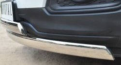 16 849 р. Защита переднего бампера (2 трубыØ75х42 мм, нержавейка) Russtal Chevrolet Captiva 2-ой рестайлинг (2013-2016)  с доставкой в г. Майкоп. Увеличить фотографию 3