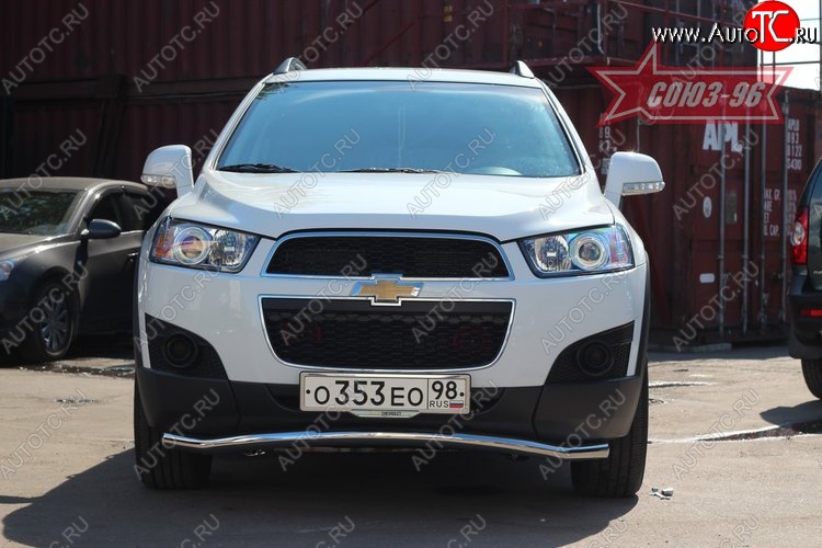 16 469 р. Защита переднего бампера одинарная Souz-96 Premium (d60) Chevrolet Captiva 1-ый рестайлинг (2011-2013)  с доставкой в г. Майкоп