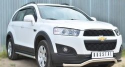 15 449 р. Защита переднего бампера (Ø63 мм волна, нержавейка) SLITKOFF Chevrolet Captiva 2-ой рестайлинг (2013-2016)  с доставкой в г. Майкоп. Увеличить фотографию 4