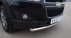15 349 р. Одинарная защита переднего бампера диаметром 63 мм SLITKOFF Chevrolet Captiva 1-ый рестайлинг (2011-2013)  с доставкой в г. Майкоп. Увеличить фотографию 2