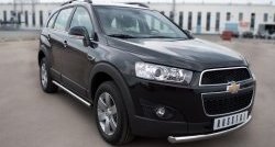 15 349 р. Одинарная защита переднего бампера диаметром 63 мм SLITKOFF Chevrolet Captiva 1-ый рестайлинг (2011-2013)  с доставкой в г. Майкоп. Увеличить фотографию 4
