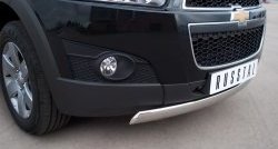 12 499 р. Защита переднего бампера (Ø75х42 мм, нержавейка) Russtal Chevrolet Captiva 1-ый рестайлинг (2011-2013)  с доставкой в г. Майкоп. Увеличить фотографию 2