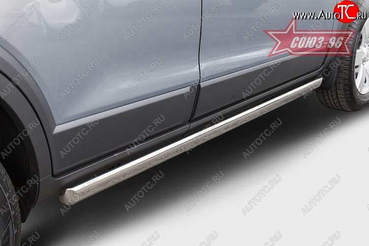 15 839 р. Защита порогов из овальной трубы Souz-96 (d75х42) Chevrolet Captiva 1-ый рестайлинг (2011-2013)  с доставкой в г. Майкоп