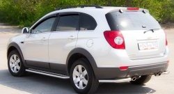 Защита порогов из круглой трубы диаметром 51 мм Petroil Tuning Chevrolet Captiva 1-ый рестайлинг (2011-2013) (Нержавейка)