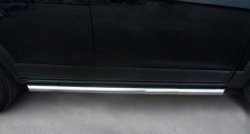 52 999 р. Защита порогов из круглой трубы диаметром 63 мм Russtal Chevrolet Captiva 1-ый рестайлинг (2011-2013) (Защита порогов с со скосами на торцах (вариант 1))  с доставкой в г. Майкоп. Увеличить фотографию 3