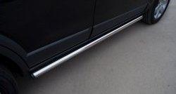 52 999 р. Защита порогов из круглой трубы диаметром 63 мм Russtal Chevrolet Captiva 1-ый рестайлинг (2011-2013) (Защита порогов с со скосами на торцах (вариант 1))  с доставкой в г. Майкоп. Увеличить фотографию 5
